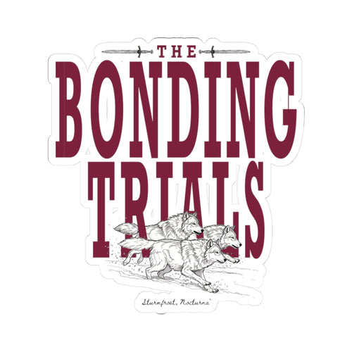 Sticker from thtgrlreads featuring Wolves of Ruin art inspired by Sable Sorensen’s Dire Bound and Fury Bound, showing three running wolves beneath bold text reading "The Bonding Trials.