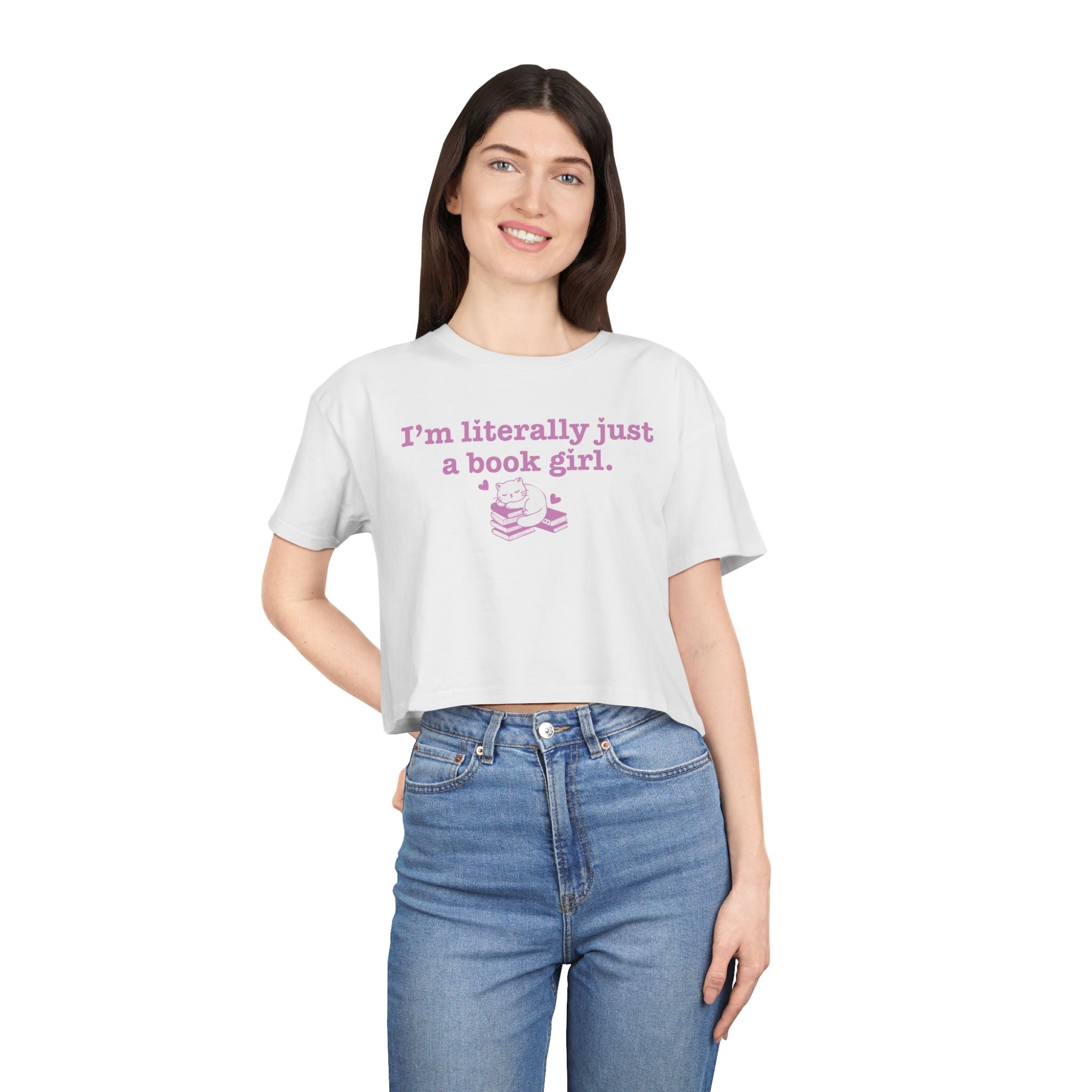 I'm Literally Just a Book Girl Crop Top